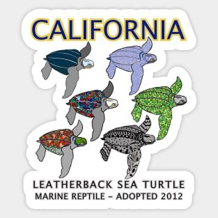 California - Leatherback Sea Turtle - Multi Sticker